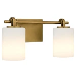 Quoizel MORR8615 Morris 2 Light 15"W Vanity - Brass. Fixed Price $169.99.