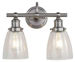 Safavieh SCN4045A Layton 2-LIGHT Brushed Nickel Bathroom Sconce Led Bulbs Incl. Fixed Price $76.52.