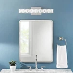 Home Decorators Collection Keighley 18" Led Chrome Vanity Light W/ Crystal Shade. Fixed Price $47.39.