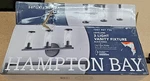 Hampton Bay Loveland 16.625 In. 3-LIGHT Black Bathroom Vanity W/ Shade *A1. Fixed Price $45.99.