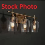 Uolfinmodern Circle Bathroom Vanity 3-LIGHT Brass Gold Round Wall. Fixed Price $49.99.