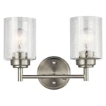 Kichler Winslow 12.75" 2-LIGHT Vanity Brushed Nickel 45885NI. Fixed Price $35.00.