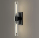 Yuyi - One Light, 29'' Indoor Sconces Wall Decor, Black W/ Clear Glass. Fixed Price $105.00.
