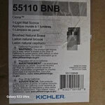 Kichler Lighting 55110BNB Ciona Wall Sconce Brushed Natural Brass. Fixed Price $50.00.