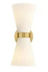 Jazava 5.9" 2-LIGHT Brushed Gold Wall Sconce With Frosted Milk White Glass Shade. Fixed Price $47.00.