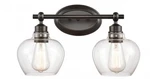 Nib Innovations Lighting Amina Coll. Bath Vanity Light, Matte Blk, #438-2W-BK-CL. Fixed Price $140.00.