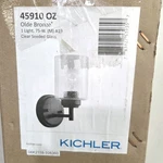 Kichler Lighting 45910 Oz Winslow Wall Sconce Olde Bronze Clear Seeded Glass. Fixed Price $27.99.