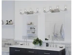 2PK Progress Lighting Lassitercollection 4-LIGHT Clear Modern Bath Vanity. Fixed Price $220.00.