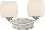Nuvo Lighting 60/4182 Two Helium Vanity With Satin Glass Brushed Nickel. Fixed Price $89.65.