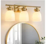 Kaisite 23 In. 3-LIGHT Dimmable Gold Vanity Light, Wall Fixture. Fixed Price $45.59.