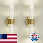 Kudos Gold Bathroom FIXTURES2 Pack Modern Sconces Wall Lighting Crystal. Fixed Price $182.74.