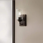 Hampton Bay Evangeline 4.5" 1-LIGHT Modern Bronze Indoor Wall Farmhouse Sconce. Fixed Price $15.99.