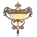 Light Wall Sconce French Country Style - 16 Inches Wide By 18.5 High. Fixed Price $629.95.