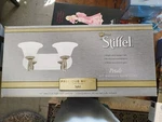 Decor By Stiffel Petals Precious Metals Antique White 17" Led Bath 2 Light. Fixed Price $30.00.