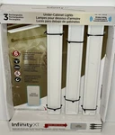 Infinity X1 Under Cabinet Light, 3 Pack 200 Lm Lights With Touch Remote. Fixed Price $44.90.