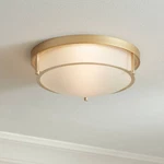 Possini Euro Encina 13" Wide Gold And Frosted Glass Ceiling Light. Fixed Price $99.99.