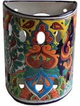 Mexican Handmade Pottery Talavera Wall Lighting Rainbow Sconce Lamp. Fixed Price $75.99.