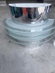 Vintage 90S Chromemetal/glass Light Art Deco Wall Sconce Lamp Ikea Drittel Style. Fixed Price $53.00.