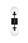 Elegant Lighting LD2357 Neri 6"W Vanity - Black. Fixed Price $92.00.