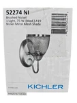 Kichler Voclain Brushed Nickel Bathroom Indoor Wall Sconce Light W/ Mesh Shade. Fixed Price $47.45.