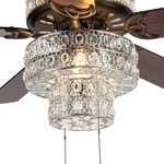 River Of Goods Double-lit Led Ceiling Fan With Crystal Chandelier 52" X 5.... Fixed Price $226.79.