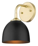 Golden Lighting 6956-1W Blk Zoey 10" Tall Wall Sconce Olympic. Fixed Price $89.99.
