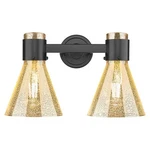 Innovations Lawton Cone 2LT 16" Bath Vanity Light, Bl/merc 464-2W-BK-G464C-7ME. Fixed Price $260.48.