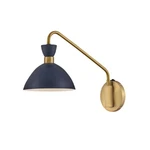 Lark Simon 1 Light Wall Sconce, Matte Navy/heritage Brass Accents 83250MV-HB. Fixed Price $170.00.