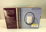 Home Decorators 1-LIGHT Downing Polished Nickel/corona Bronze Finish Wall Sconce. Fixed Price $34.80.