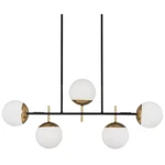 New Kovacs P1355-618 Alluria Light 36 Wide Linear Chandelier With Etched Opal. Fixed Price $200.85.