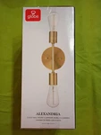 Globe Electric 51736 Alexandria 2 Light 10" Matte Brass Vanity. Fixed Price $16.99.
