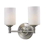 Z-lite Lawrence 13 In. 2-LIGHT Brushed Nickel Vanity. Fixed Price $34.95.