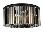 Crystal Chandelier Flush Mount Silver Shade Living Or Dining Room 8 Light 31". Fixed Price $2394.60.