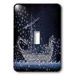 3DROSE Blue Light Switch Cover Silver Viking Boat & Stars Design Home Decor. Fixed Price $11.75.