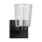 Artcraft Dalton Light Bathroom Sconce, Black/clear - AC7351BK. Fixed Price $104.80.