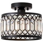 Crystal Black Ceiling Modern Semi Flush Mount Lighting Fixture. Fixed Price $34.01.