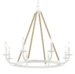 Minka Lavery 2128 Lanton Light 34"W Taper Candle Style - White. Fixed Price $599.00.
