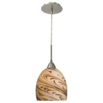 Woodbridge Lighting Art Glass 1-LIGHT Mini-pendant Coast/satin Nickel. Fixed Price $74.71.