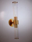 Deyidn 7.21 In. 2-LIGHT Gold Vanity Lights Clear With Glass Wall Mount. Fixed Price $29.95.