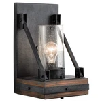 Kichler 43436 Colerne Light 15" Tall Wall Sconce - Auburn Stained. Fixed Price $434.99.