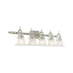 Livex Lighting 1285-91 Bath Vanity With White Alabaster Glass Shades, Brushed.... Fixed Price $516.51.