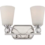 Nuvo Connie Light Vanity Fixture W/ White Glass, Polished Nickel 60-5492. Fixed Price $69.98.