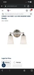 Murray Feiss VS9402-BS 2-LIGHT Vanity Fixture 100-WATT 120-VOLT Brushed Steel. Fixed Price $60.00.