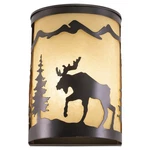 Vaxcel Yellowstone 1 Light Bronze Rustic Moose Tree Flush Indoor Outdoor Wall Sc. Fixed Price $187.44.