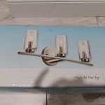 Modern 3-LIGHT Bathroom Wall Sconce With Clear Glass Shade-silver. Fixed Price $26.99.