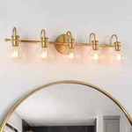 Lnc Gold Vanity Modern Linear 35.5 In. 5-LIGHT Contemporary Bathroom. Fixed Price $153.25.