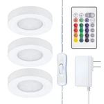 Under Cabinet Led Puck Lighting Kit With 3 Rgb Multicolor Lights, Re.... Fixed Price $50.94.