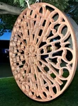 Iron Medallion Wall Art Decor 20" Hammer Copper Finish Antique Outdoor. Fixed Price $94.95.