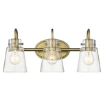 Acclaim Lighting Bristow 3 Vanity, Antique Brass/clear - IN40092ATB. Fixed Price $152.00.