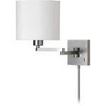 Dainolite Lighting DMWL7713-SC Modern Swing Arm Or Wall Lamp Satin Chrome. Fixed Price $180.00.